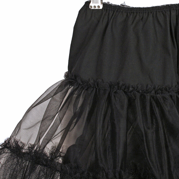 Child Size 50s Style Black Crinoline Petticoat Tutu Slip W 22-28" L 19" -Hey Viv - Picture 3 of 4